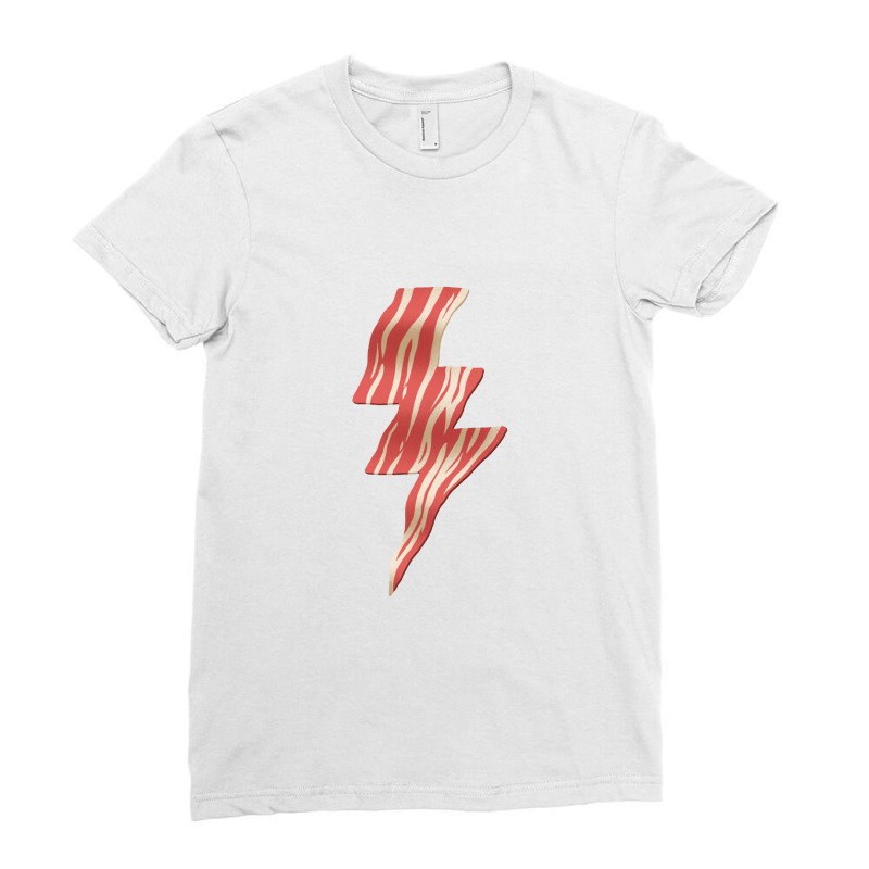 Powered By Bacon   Bacon Ladies Fitted T-Shirt by gemuruhe | Artistshot