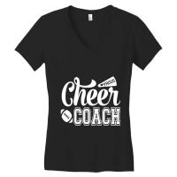 Proud Cheer Coach Megaphone & Football Cheer Coach Women's V-neck T-shirt | Artistshot