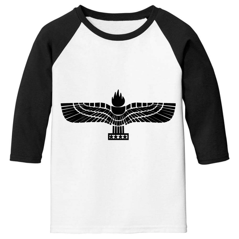 Aramaic Aramean Flag Eagle Torch Syrian Aramaic T Shirt Youth 3/4 Sleeve by cm-arts | Artistshot