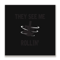 Hanukkah 2020 Dreidel Game Gift They See Me Rollin_ Jewish T-shirt Metal Print Square | Artistshot