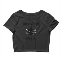 Hanukkah 2020 Dreidel Game Gift They See Me Rollin_ Jewish T-shirt Crop Top | Artistshot