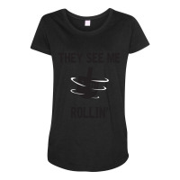 Hanukkah 2020 Dreidel Game Gift They See Me Rollin_ Jewish T-shirt Maternity Scoop Neck T-shirt | Artistshot