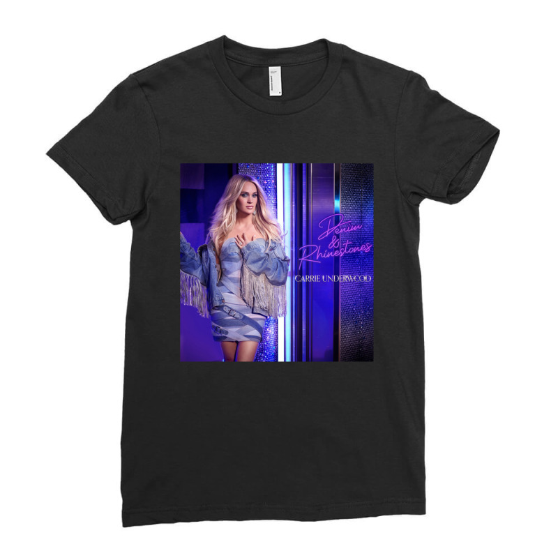 Denim Carrie Rhinestones Album Tour 2022 Masmay Ladies Fitted T-Shirt by cm-arts | Artistshot