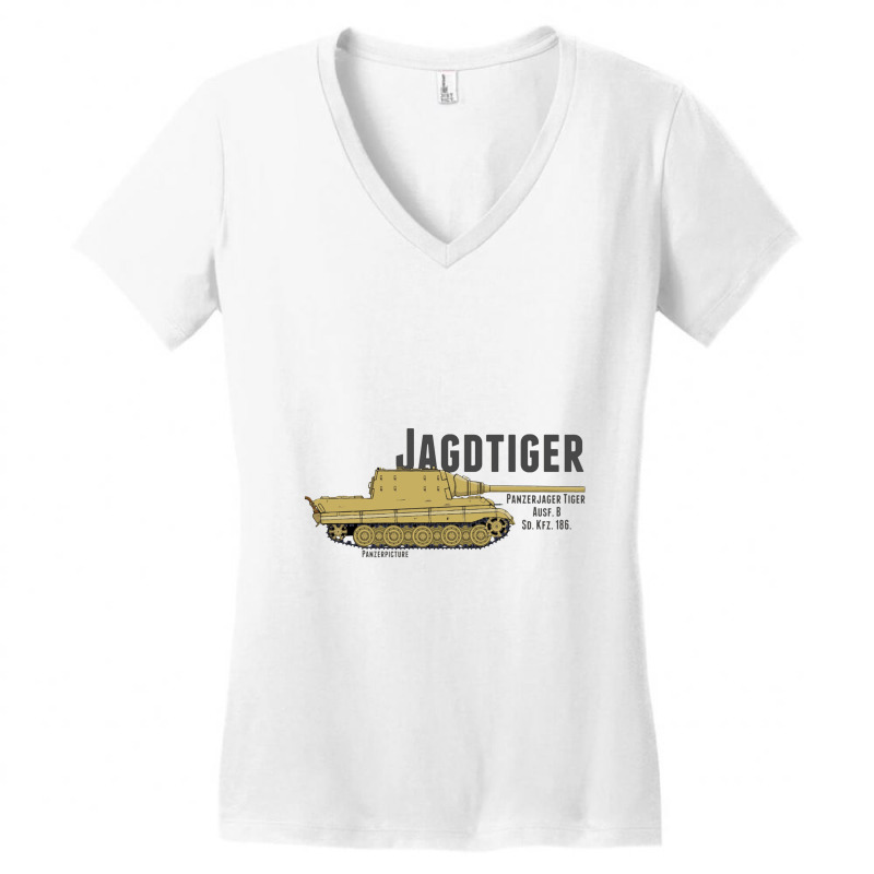 Jagdtiger Women's V-Neck T-Shirt by gemuruhe | Artistshot