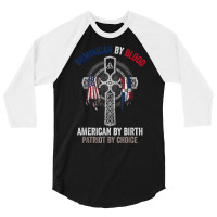 Dominican By Blood American By Birth Dominican Republic Flag T Shirt 3/4 Sleeve Shirt | Artistshot