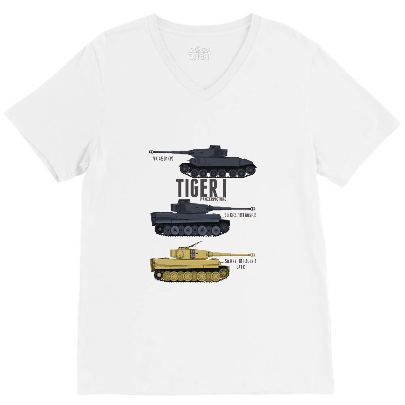 Tiger I Tigers   Panzer V-Neck Tee by gemuruhe | Artistshot