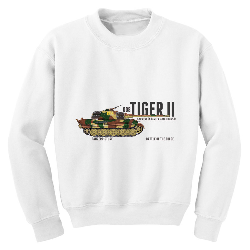 Tiger Ii 008 Battle Of The Bulge   Panzer Youth Sweatshirt by gemuruhe | Artistshot