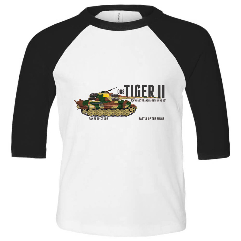 Tiger Ii 008 Battle Of The Bulge   Panzer Toddler 3/4 Sleeve Tee by gemuruhe | Artistshot