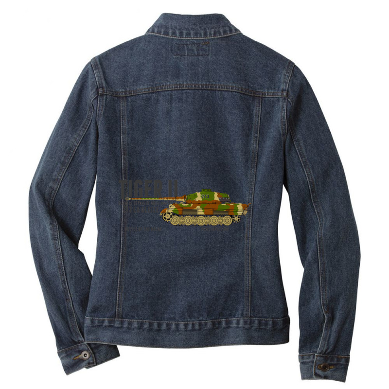 Tiger Ii 213 La Gleize Battle Of The Bulge   Panzer Ladies Denim Jacket by gemuruhe | Artistshot