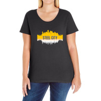 Pittsburgh Nickname Steel City Skyline Ladies Curvy T-shirt | Artistshot