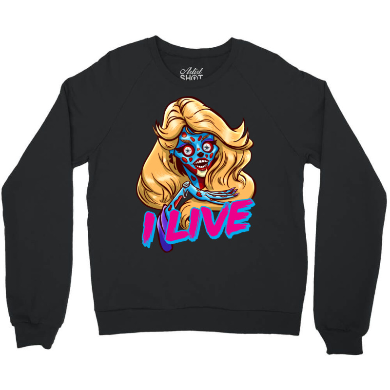 I Live (remastered) Crewneck Sweatshirt | Artistshot