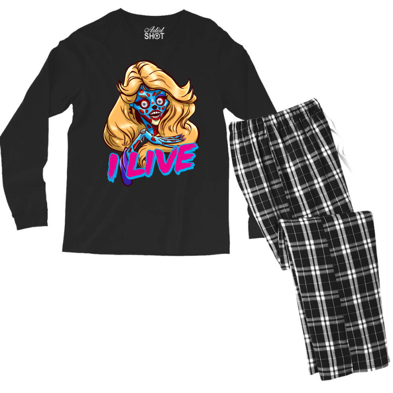 I Live (remastered) Men's Long Sleeve Pajama Set | Artistshot