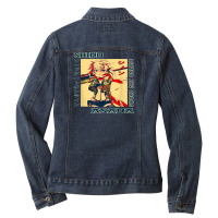 Graphic Online Classics Art Sword Anime Outfits Novel Series Ladies Denim Jacket | Artistshot