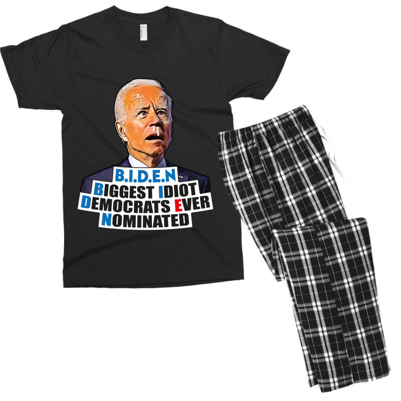 Biden Biggest Idiot Democrats Ever Nominated Men's T-shirt Pajama Set by cm-arts | Artistshot