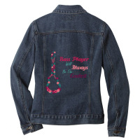 Bass Rock Heavy Metal Musical Instrument Pop Ladies Denim Jacket | Artistshot