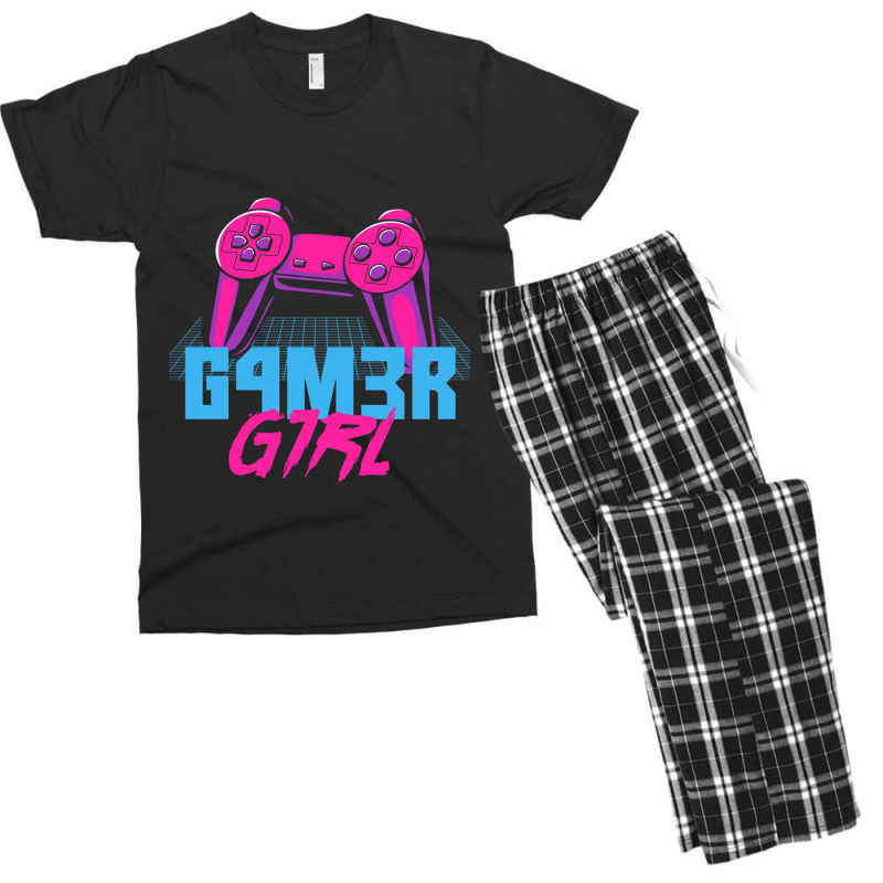 Retro Gamer Girl Vaporwave Leet Leetspeak Gifts Men's T-shirt Pajama Set by LUISRIVER | Artistshot