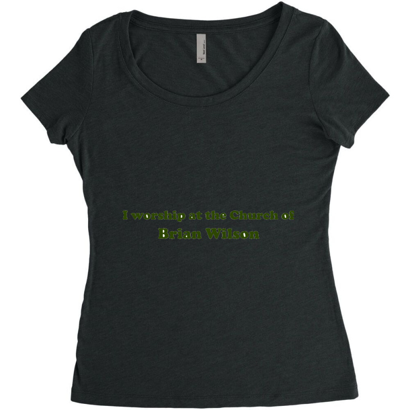 I Worship At The Church Of Brian Wilson Women's Triblend Scoop T-shirt by cm-arts | Artistshot