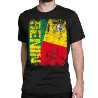 Benin Big Flag Vintage Distressed Benin Classic T-shirt | Artistshot