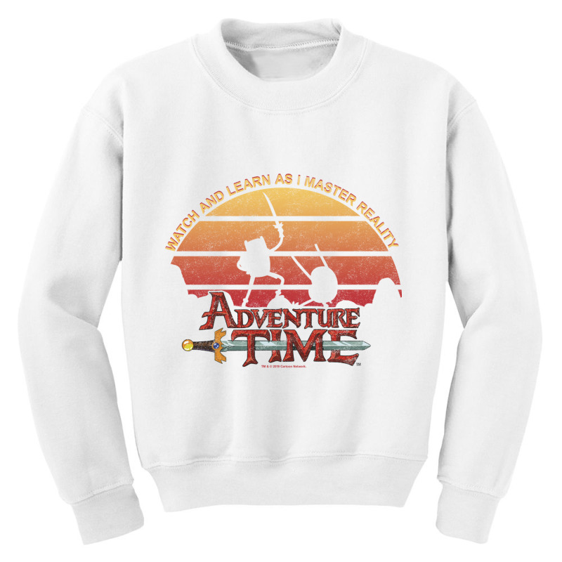 Cn Adventure Time Watch And Learn As I Master Reality Long Sleeve T Sh Youth Sweatshirt by cm-arts | Artistshot