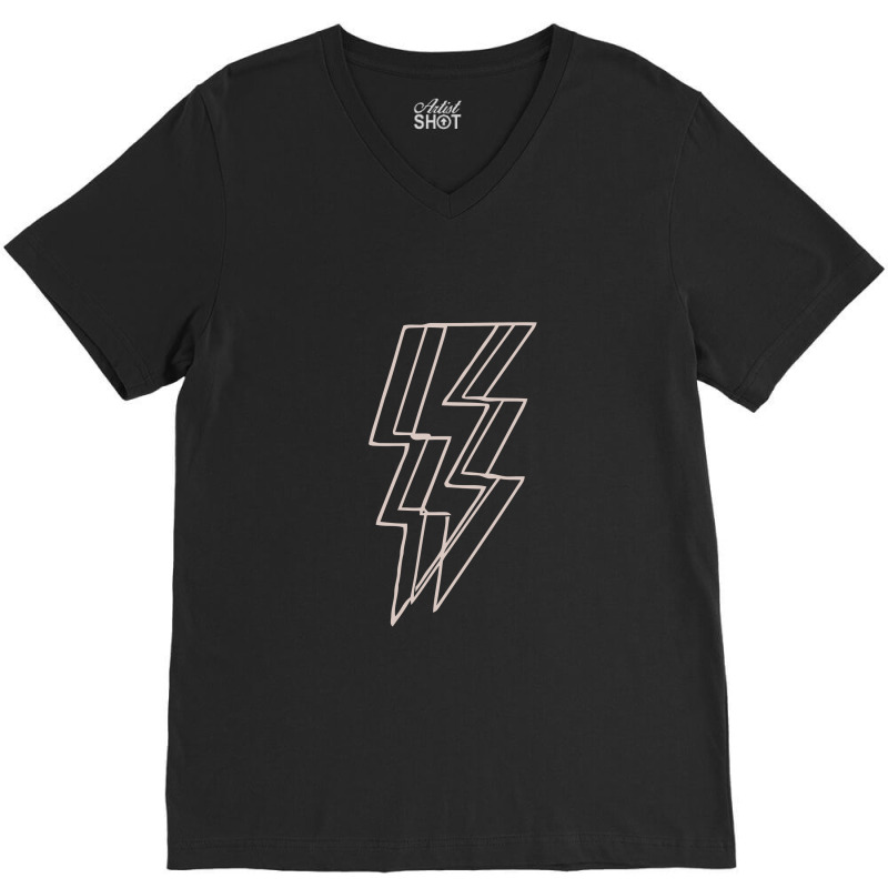 Lightning Bolt V-Neck Tee by dyahayusutra | Artistshot