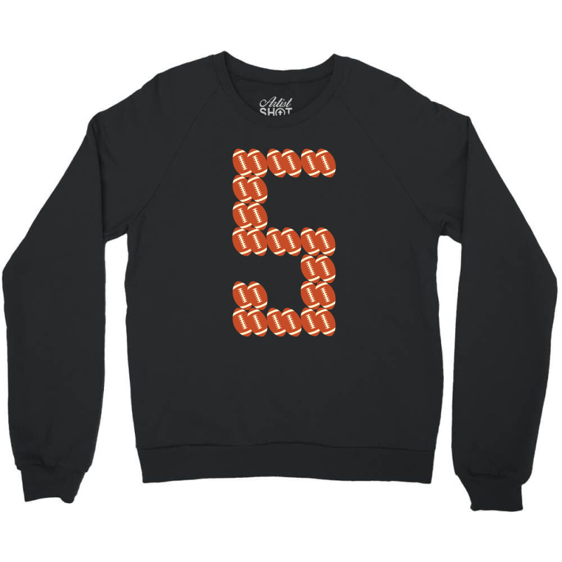 Player Number 5 Five American Football Game Crewneck Sweatshirt by ImaniMccormick | Artistshot