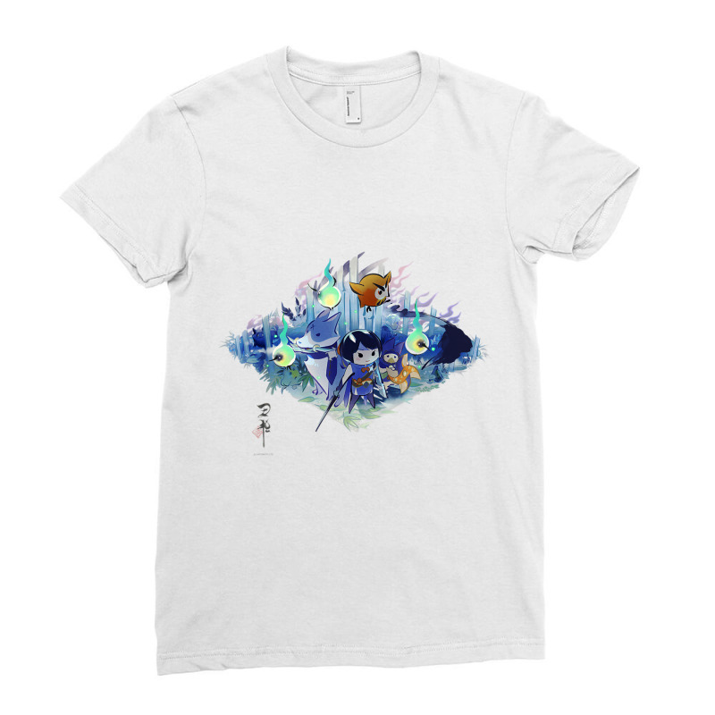 Monster Hunter Rise Kamura Village T Shirt Ladies Fitted T-Shirt by cm-arts | Artistshot