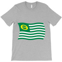 Wavy Retro Ecology Movement Flag Earth Day Climate Change Premium T-shirt | Artistshot