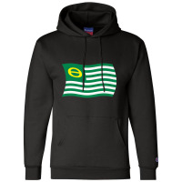 Wavy Retro Ecology Movement Flag Earth Day Climate Change Premium Champion Hoodie | Artistshot