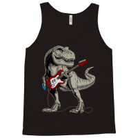 Guitar Dinosaur Playing Guitar Tank Top | Artistshot