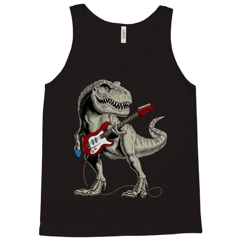 Guitar Dinosaur Playing Guitar Tank Top by Kosdapen517 | Artistshot