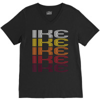 Ike Retro Wordmark Pattern Vintage Style V-neck Tee | Artistshot