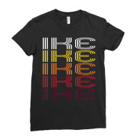 Ike Retro Wordmark Pattern Vintage Style Ladies Fitted T-shirt | Artistshot