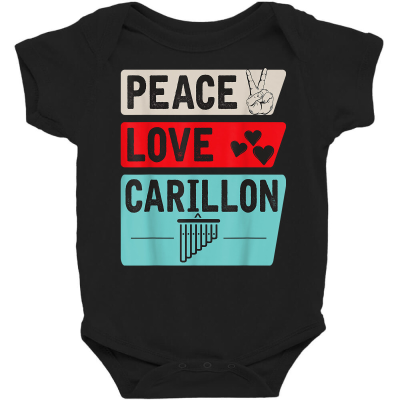 Peeace Love Carillon Bell Ringer Music, Carillon Music Lover T Shirt Baby Bodysuit by cm-arts | Artistshot