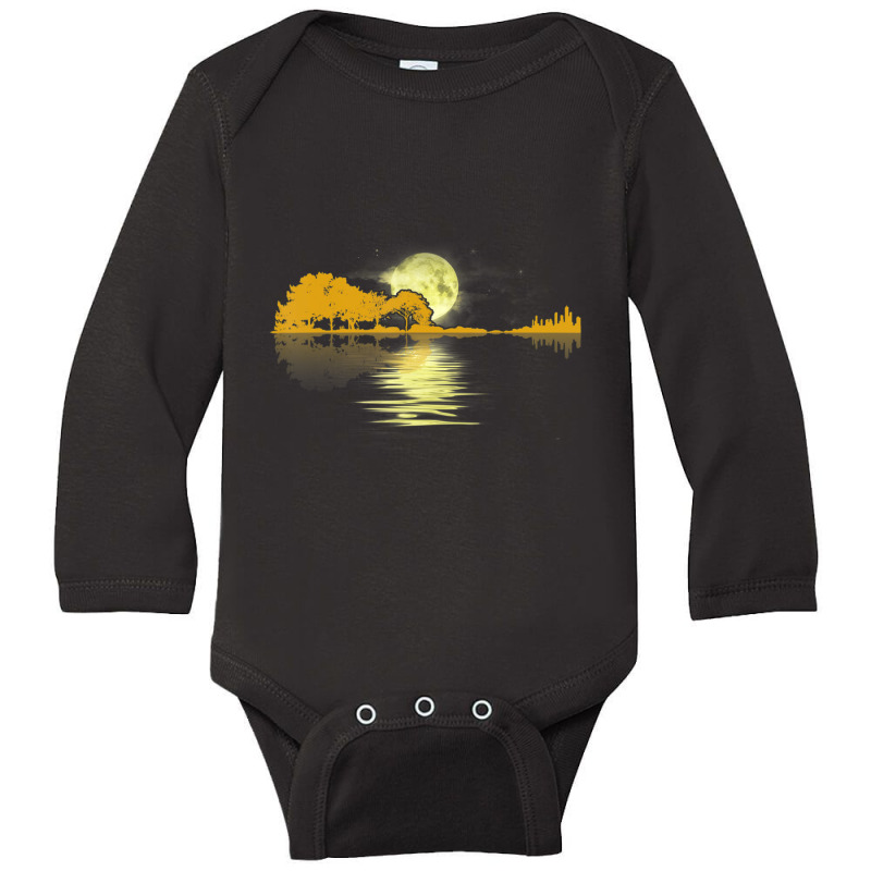 Guitar Lake Shadow Love Guitar Long Sleeve Baby Bodysuit | Artistshot