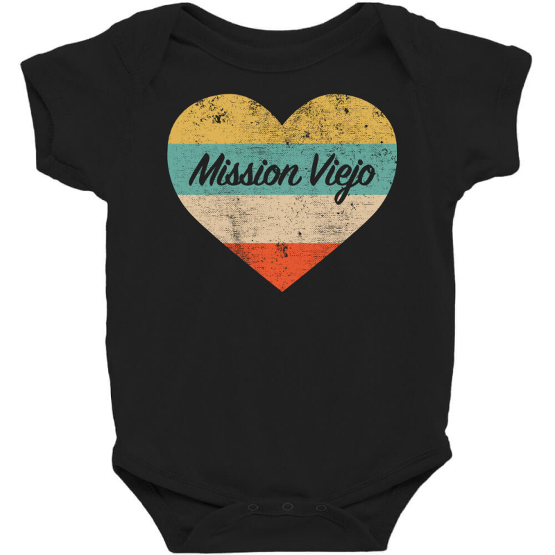 I Love Mission Viejo California Vintage Distressed Retro Pullover Hood Baby Bodysuit by vacheu | Artistshot