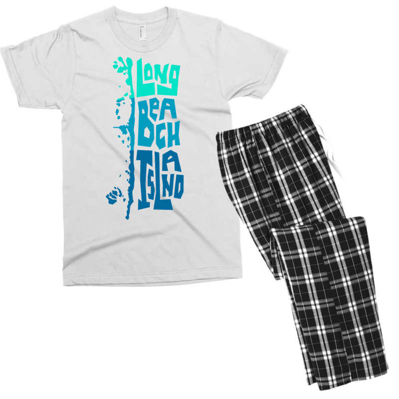 Lbi Long Beach Island New Jersey Shore Island Type Graphic Long Sleeve Men's T-shirt Pajama Set by cm-arts | Artistshot