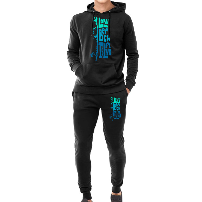 Lbi Long Beach Island New Jersey Shore Island Type Graphic Long Sleeve Hoodie & Jogger set by cm-arts | Artistshot