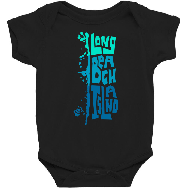 Lbi Long Beach Island New Jersey Shore Island Type Graphic Long Sleeve Baby Bodysuit by cm-arts | Artistshot