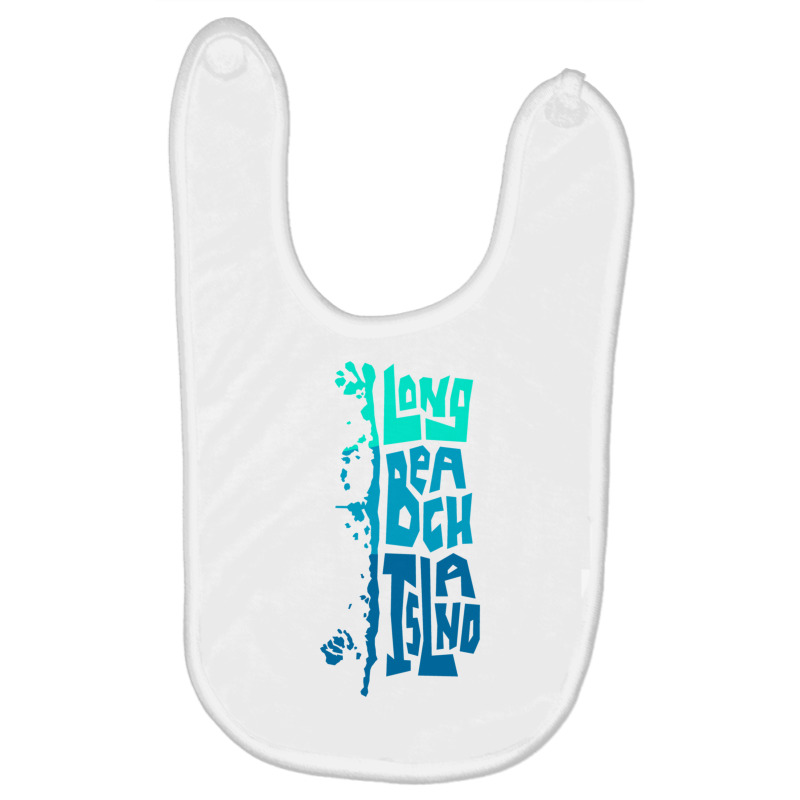 Lbi Long Beach Island New Jersey Shore Island Type Graphic Long Sleeve Baby Bibs by cm-arts | Artistshot