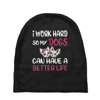 I Work Hard For Women Baby Beanies | Artistshot