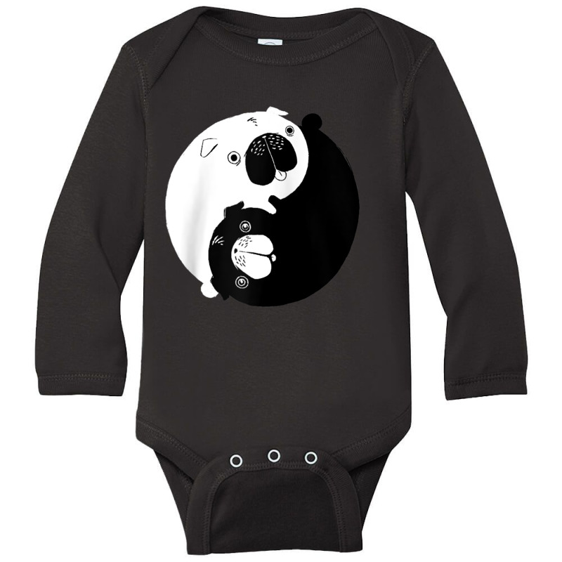 Cute Yin Yang Pugs Oriental Dog And Animal Lovers' Puppy Raglan Baseba Long Sleeve Baby Bodysuit | Artistshot