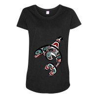 Orca Killer Whale Pacific Northwest Alaska Native American Maternity Scoop Neck T-shirt | Artistshot