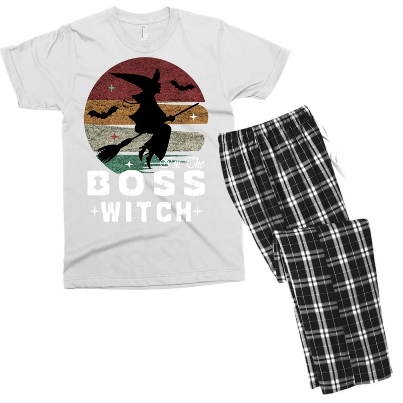 I'm The Boss Witch Cute Witchy Halloween Witch Coven Vibe Long Sleeve Men's T-shirt Pajama Set by cm-arts | Artistshot