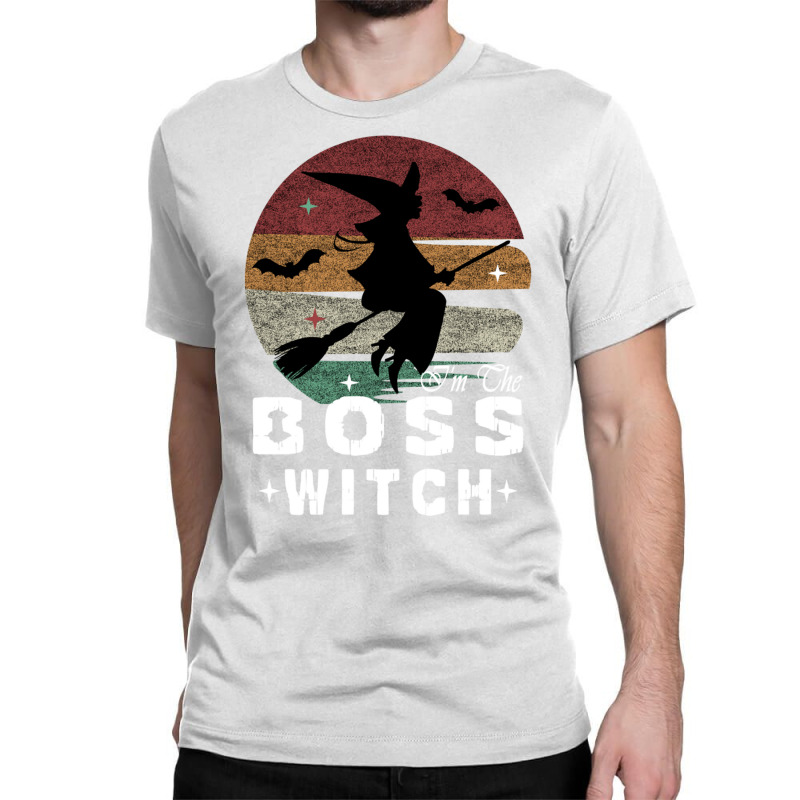 I'm The Boss Witch Cute Witchy Halloween Witch Coven Vibe Long Sleeve Classic T-shirt by cm-arts | Artistshot