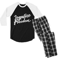 Legalize Freedom Libertarian Men's 3/4 Sleeve Pajama Set | Artistshot