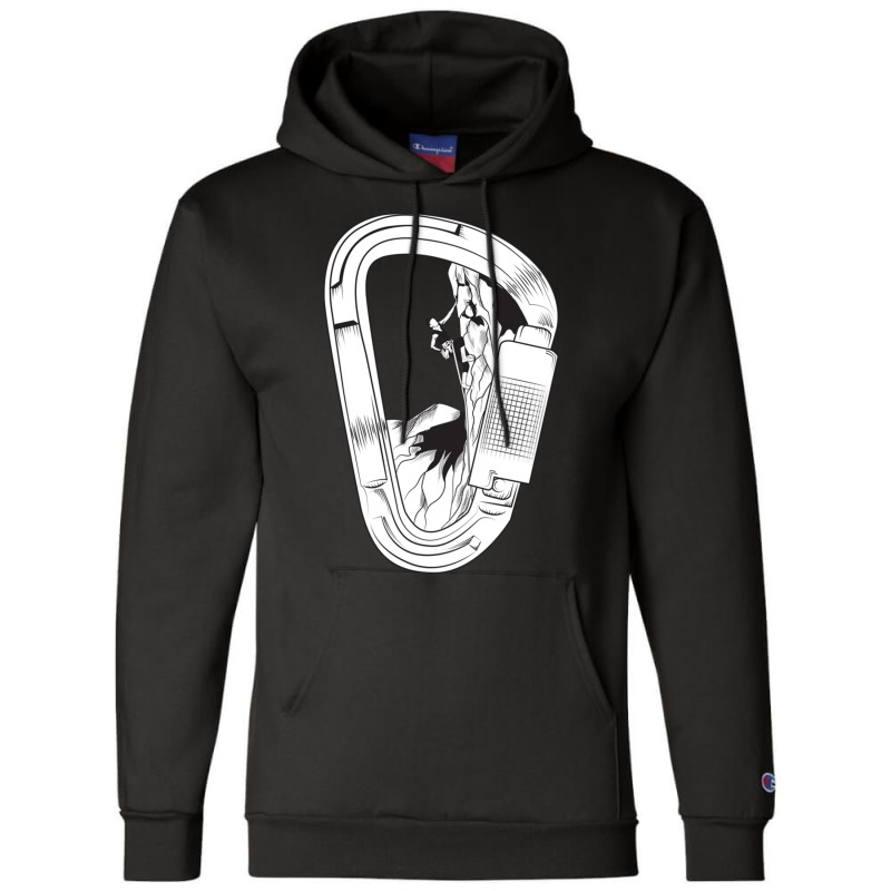 Rock Climbing Carabiner Wall Climb Bouldering Mountain Hike Pullover H Champion Hoodie | Artistshot