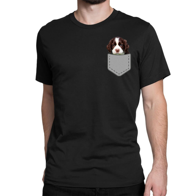 English Springer Spaniel Dog In Your Pocket Classic T-shirt by Konlasa6638 | Artistshot