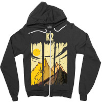 K2 Mountain Peak Summit Climber Zipper Hoodie | Artistshot