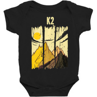 K2 Mountain Peak Summit Climber Baby Bodysuit | Artistshot