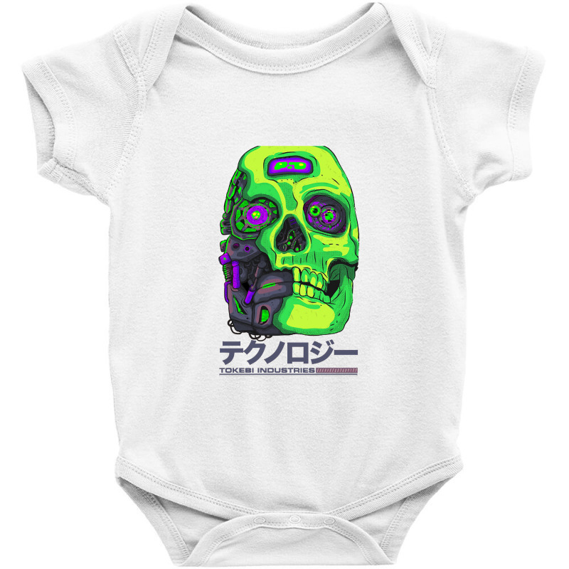 Cybernetic Cyberpunk Futuristic Skull Baby Bodysuit by dyahayusutra | Artistshot